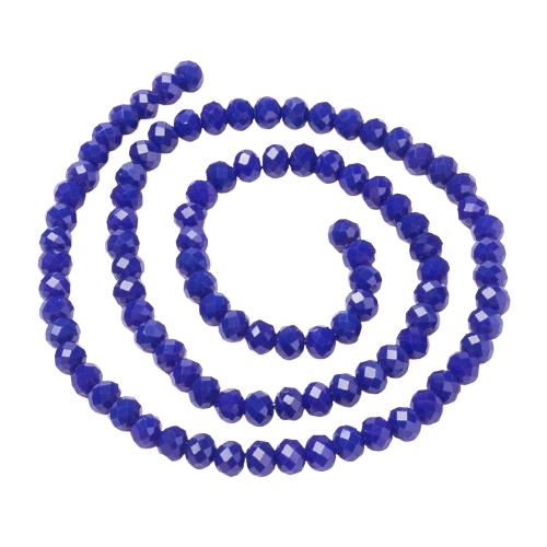 2mm Opaque Blue Mini Rondelles