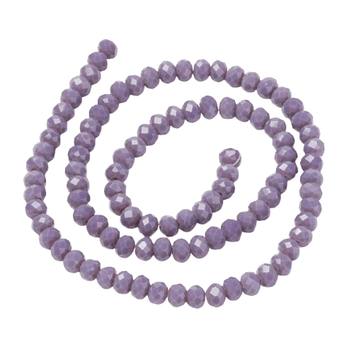2mm Opaque Purple Mini Rondelles