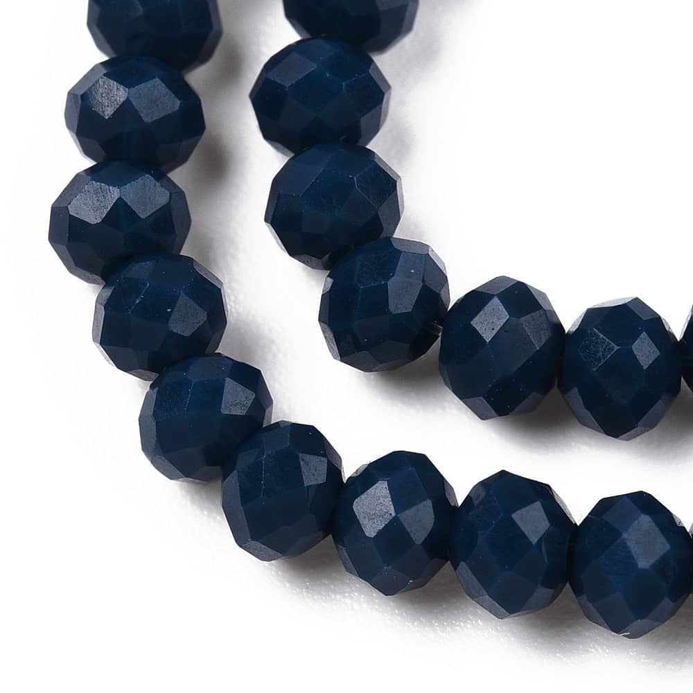 2mm Steel Blue Mini Rondelles