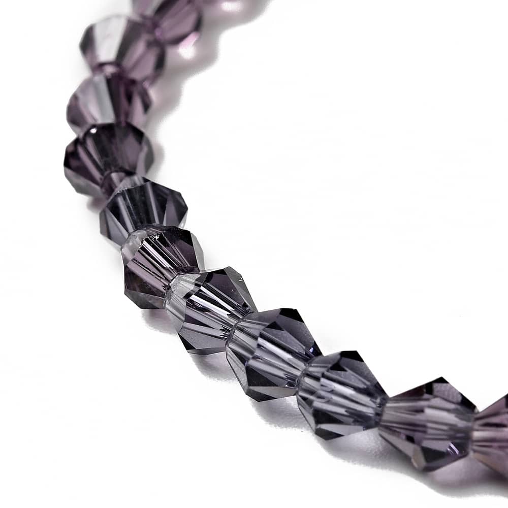 6mm Purple Bicone Beads