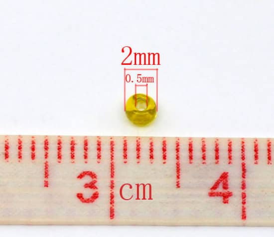 Yellow Glass Seed Beads image 1