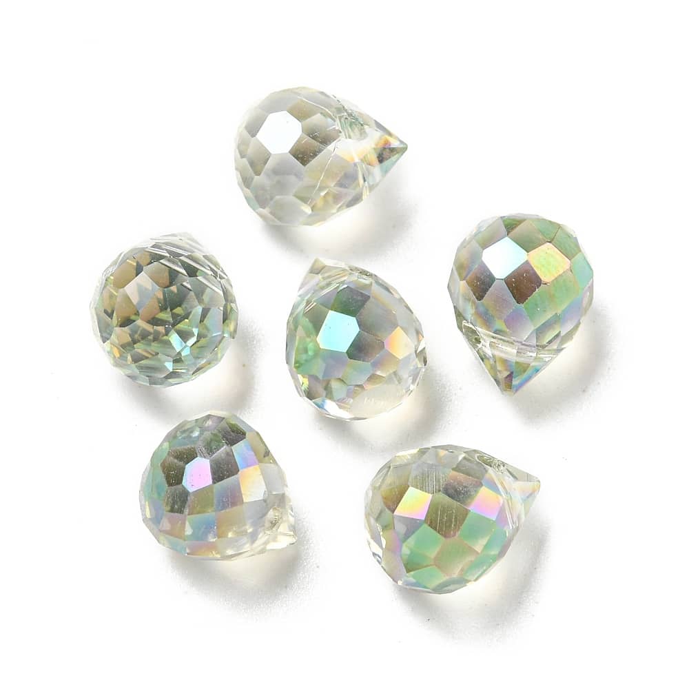 Lime green Briolette Bead
