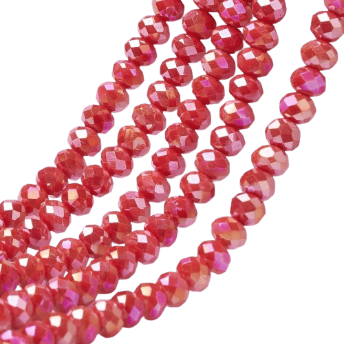 2mm Red AB Mini Rondelles