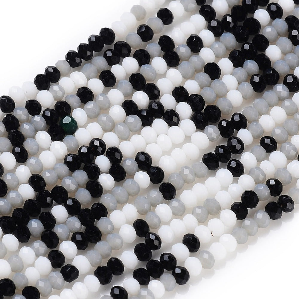 2mm Black Mix Mini Rondelles