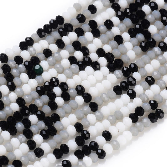 2mm Black Mix Mini Rondelles