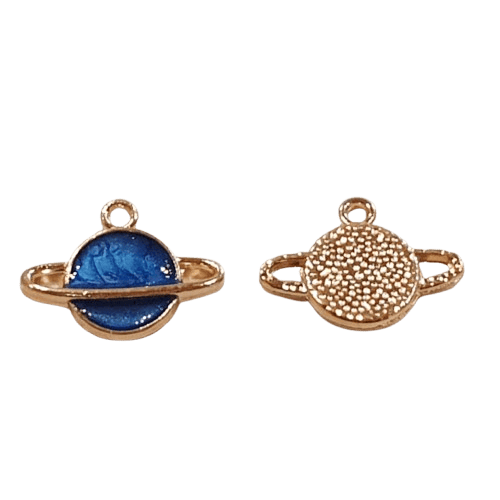 Enamel Blue Planet Charm image 0