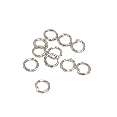 3mm Silver Tone Jump Rings image 0