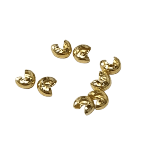 4mm gold tone crimp covers image 0