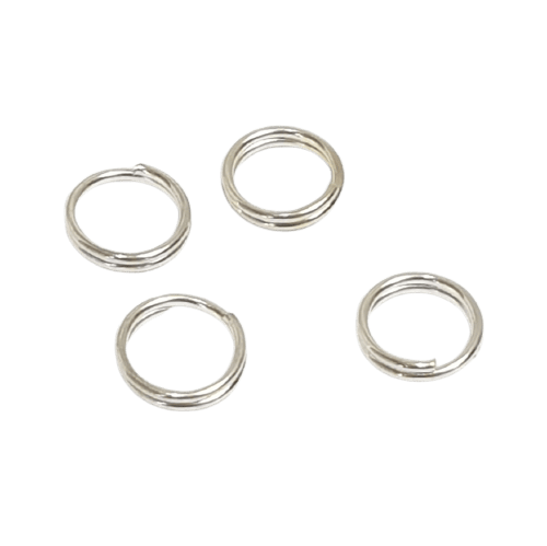 Silver Rings Devon Silver tone split rings - 6mm – Beading Diva - Devon Bead Shop