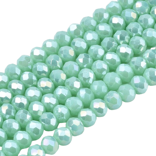 Dark Turquoise AB Rondelles