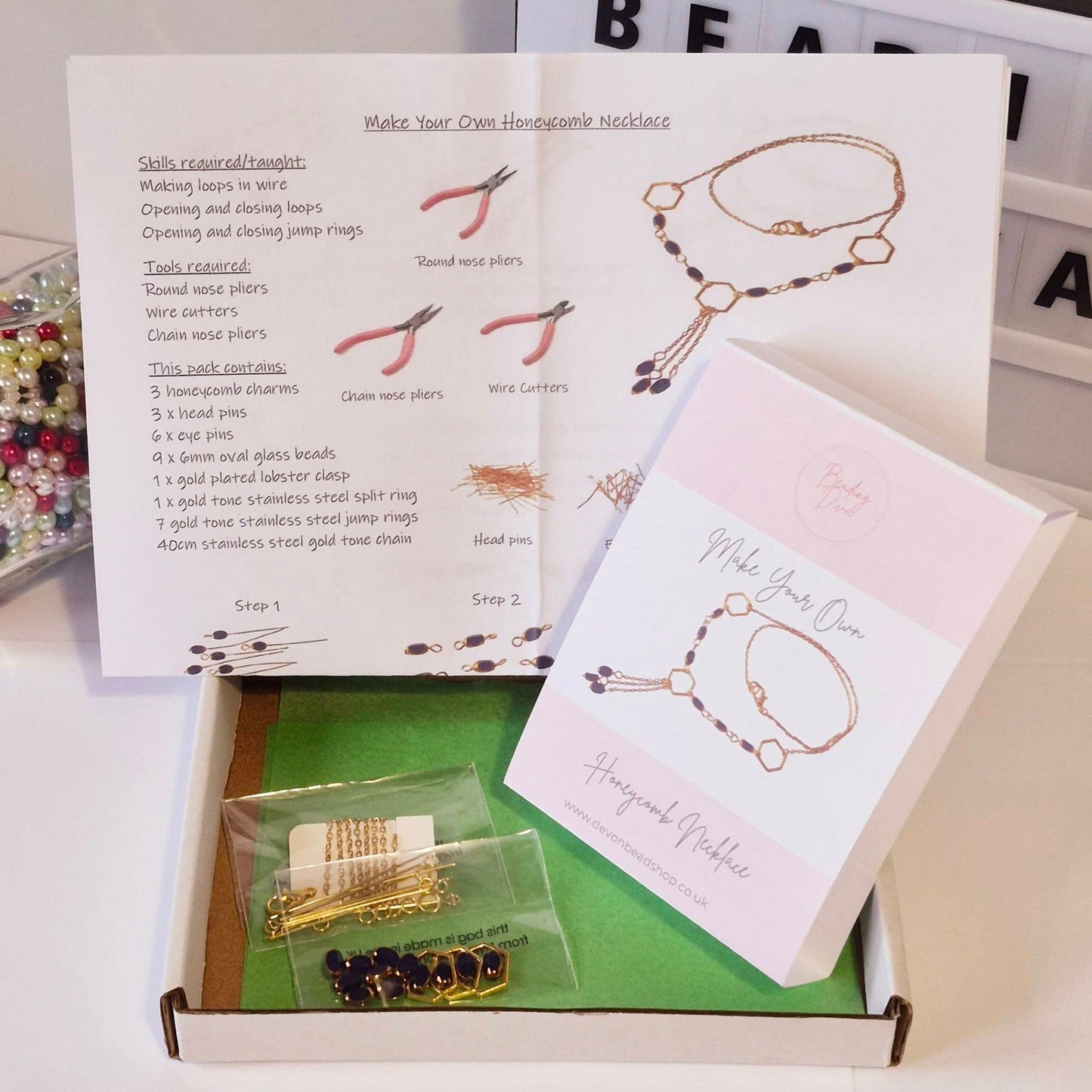 Make Your Own Honeycomb Necklace