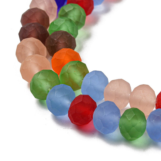 Frosted 8mm Rondelles