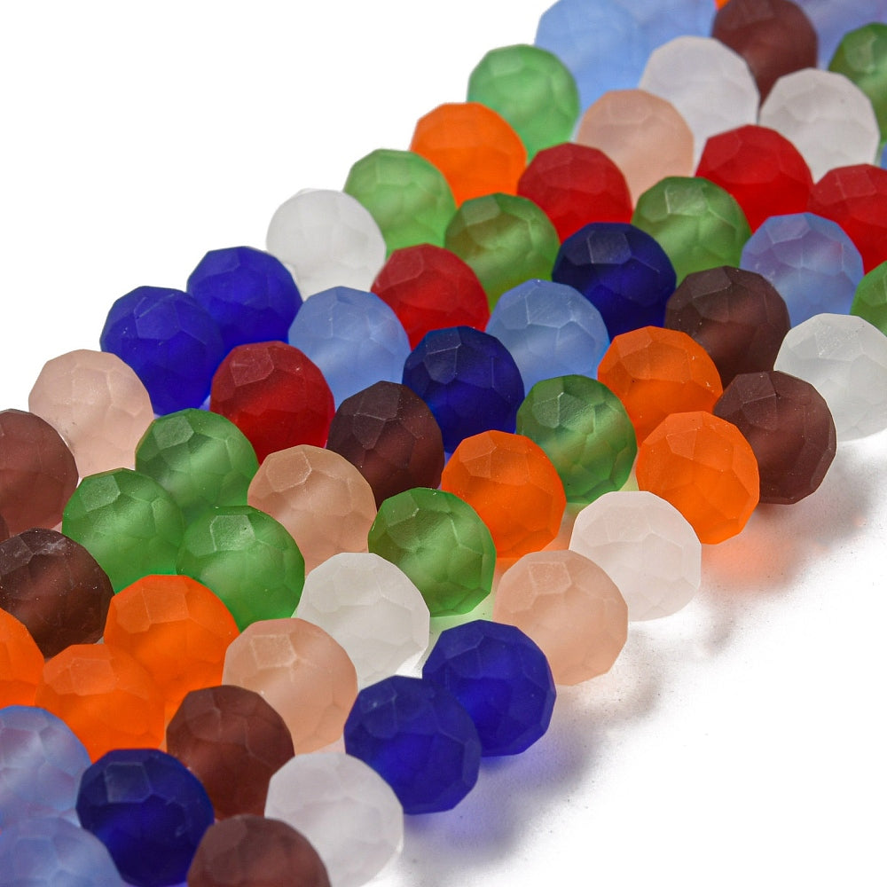 Frosted 8mm Rondelles