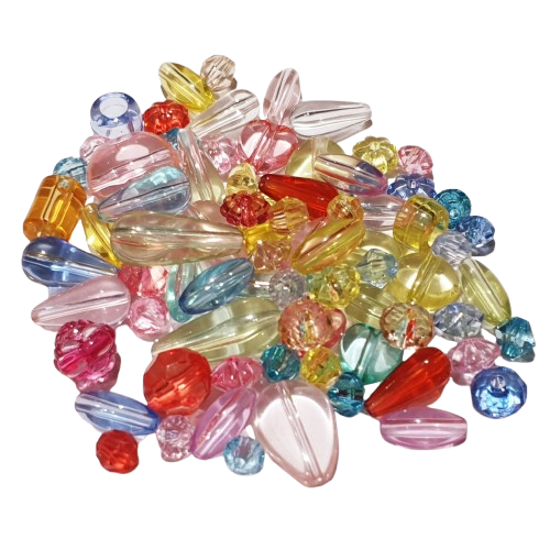 Transparent Mixed Shaped Bead Mix
